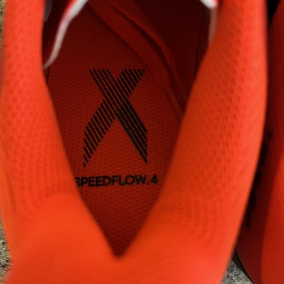 Adidas X Speedflow.4 Turf Soccer Shoes Black Solar Red FY3336 Men Sz 8 / Women 9 - Picture 8 of 11